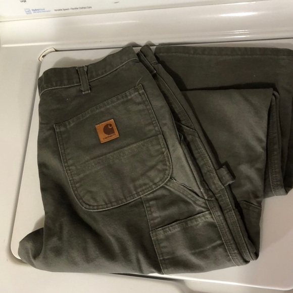 Carhartt Men's Green Work Pants - Picture 1 of 11